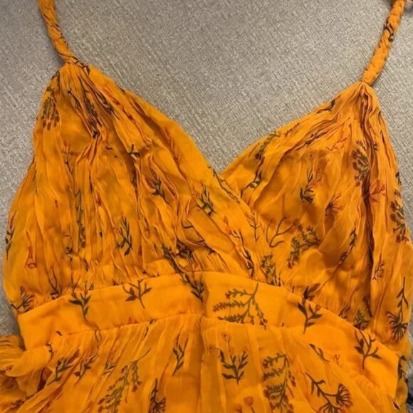 ⭐️ Pamela Floral V Neck Boho Beach Peasant Hipster Hippie Deco Chic Midi Dress - Picture 3 of 6